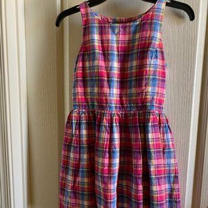 Polo Ralph Lauren Girls Sleeveless plaid Dress Size 12